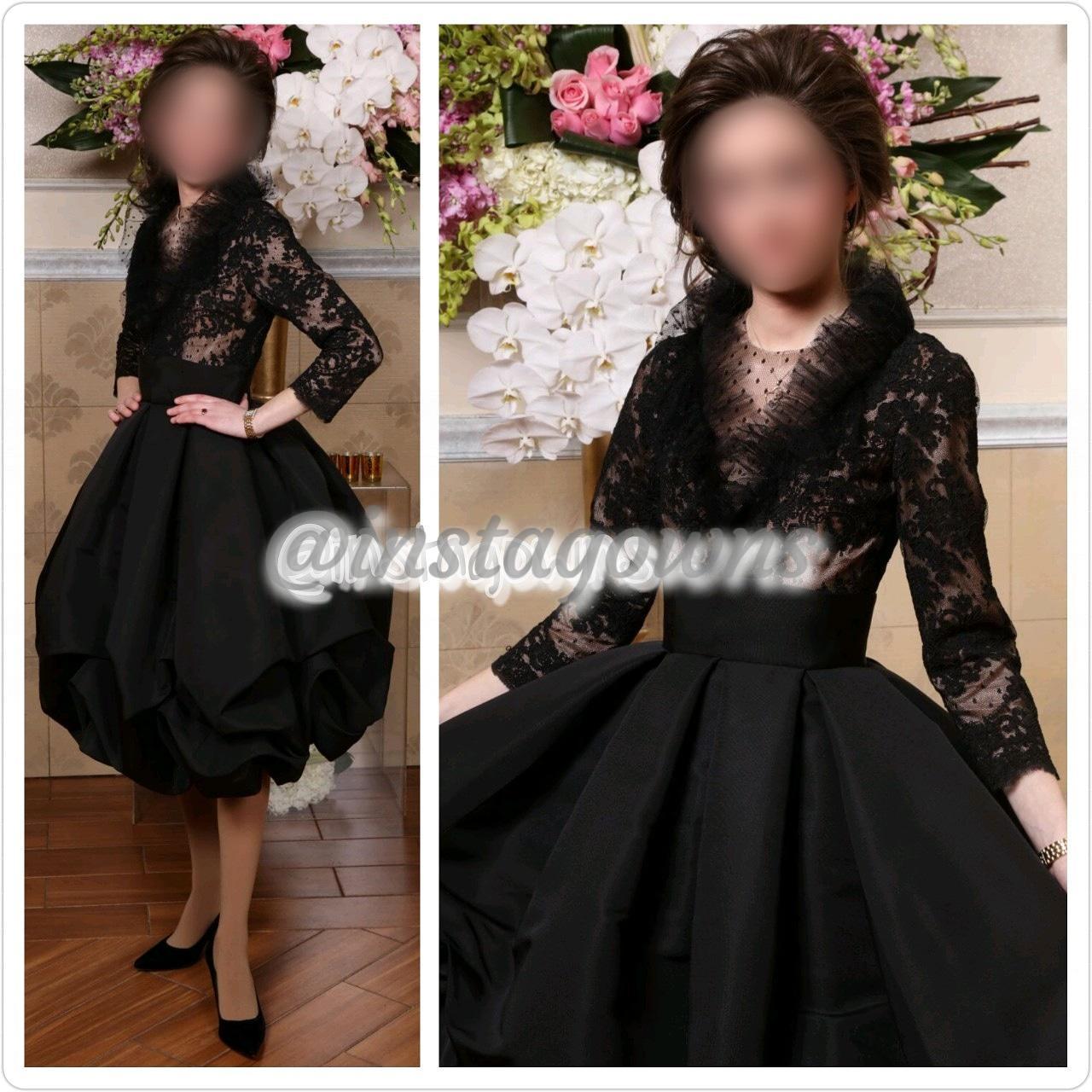 Sumptuously Detailed Copy of Oscar Black Lace with Pink underlay Top & Silk Faille Bottom