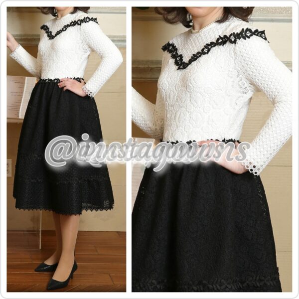 Gorgeous Black & White Lace Dress for Sale