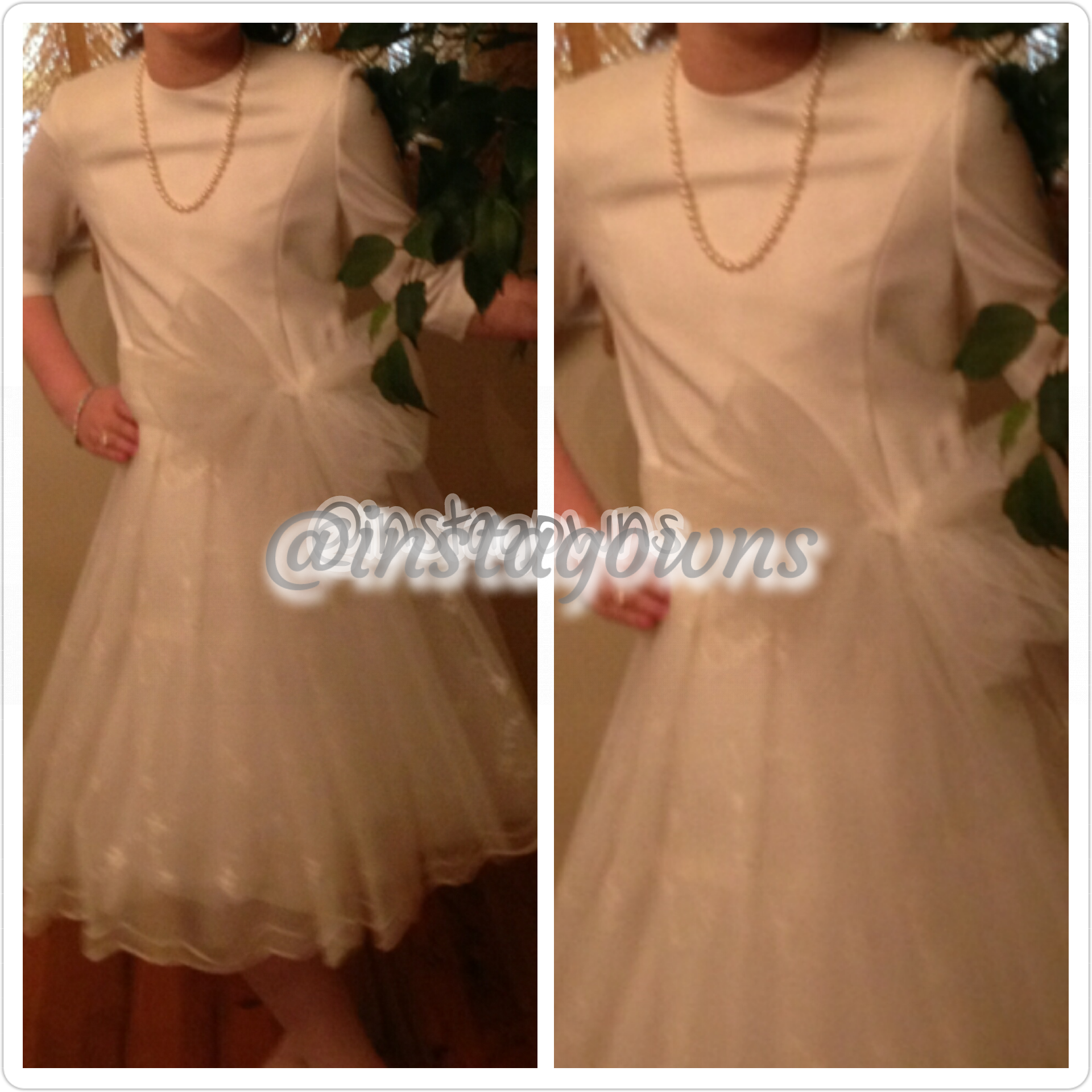 Magnificent Off White Custom Dress for Sale