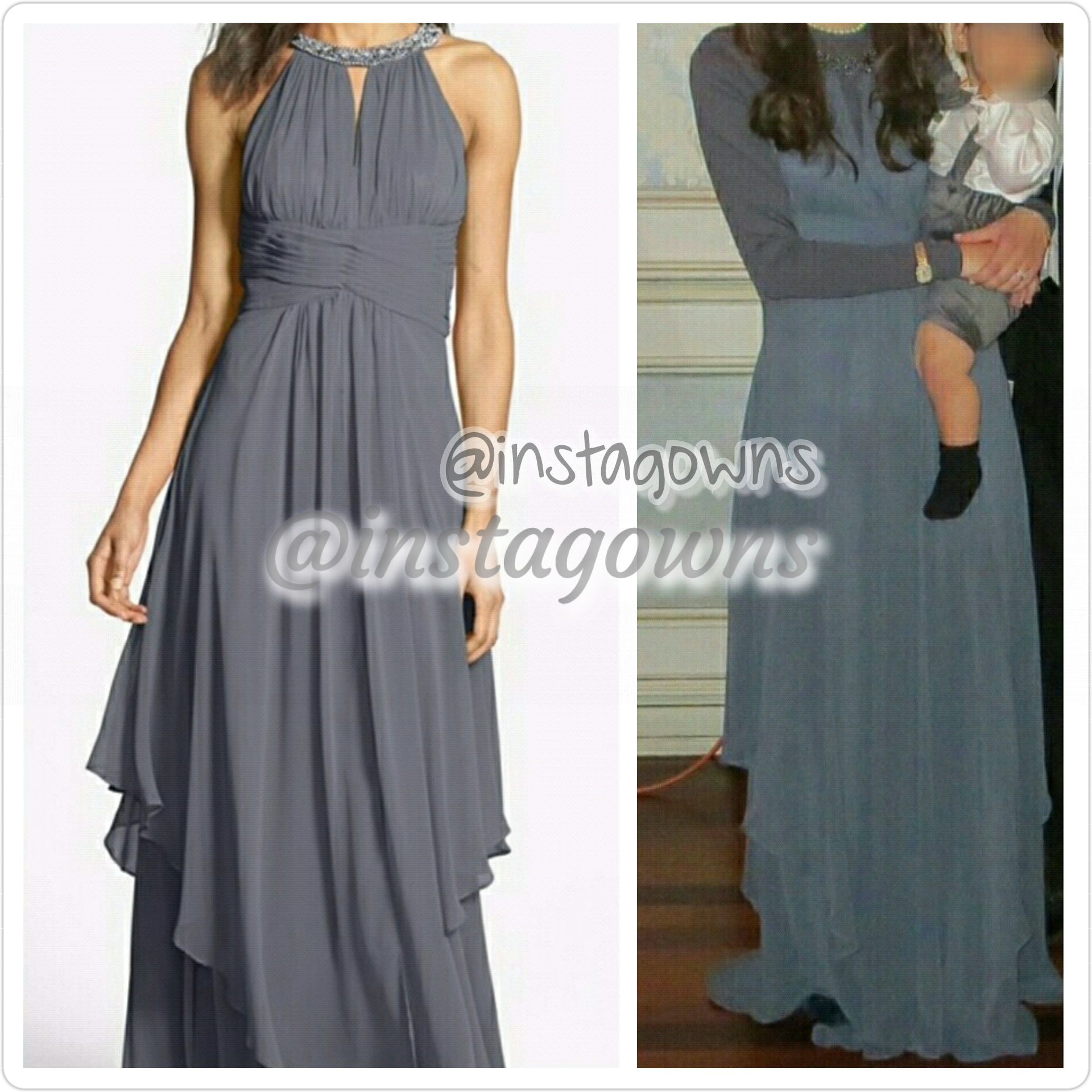 Eliza J New York Charcoal Gown for Sale