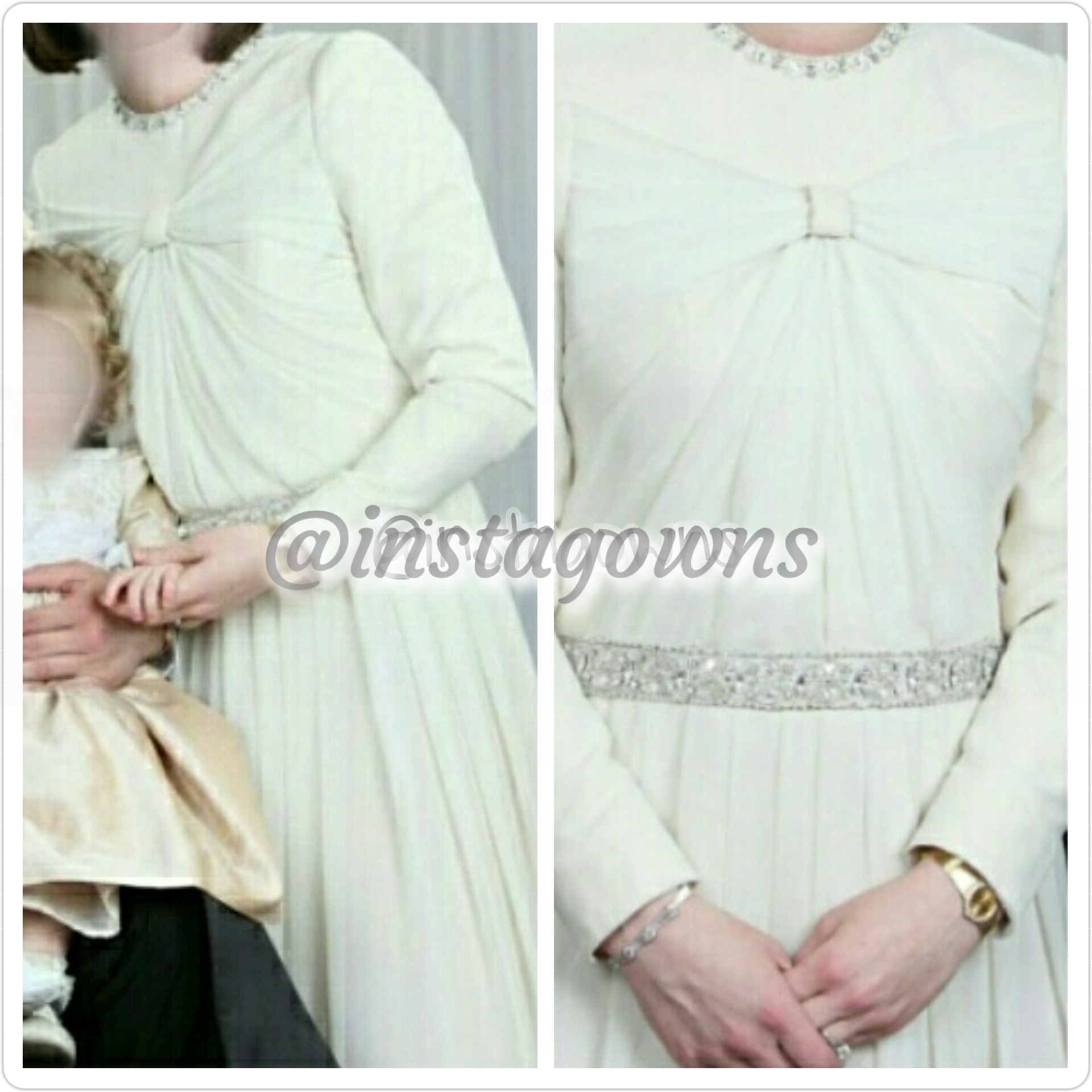 Light Beige Chiffon Gown for Sale