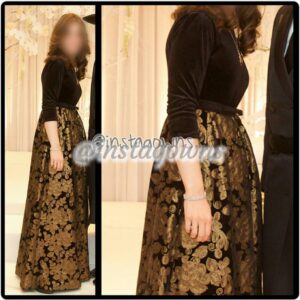 Black and Gold Gown for Sale