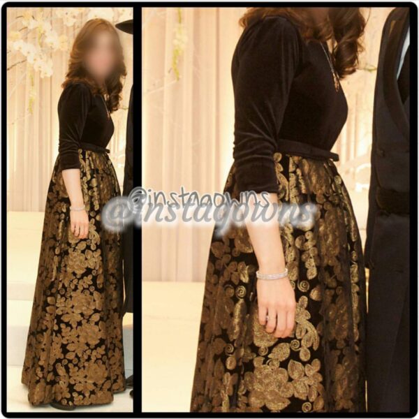Black and Gold Gown for Sale