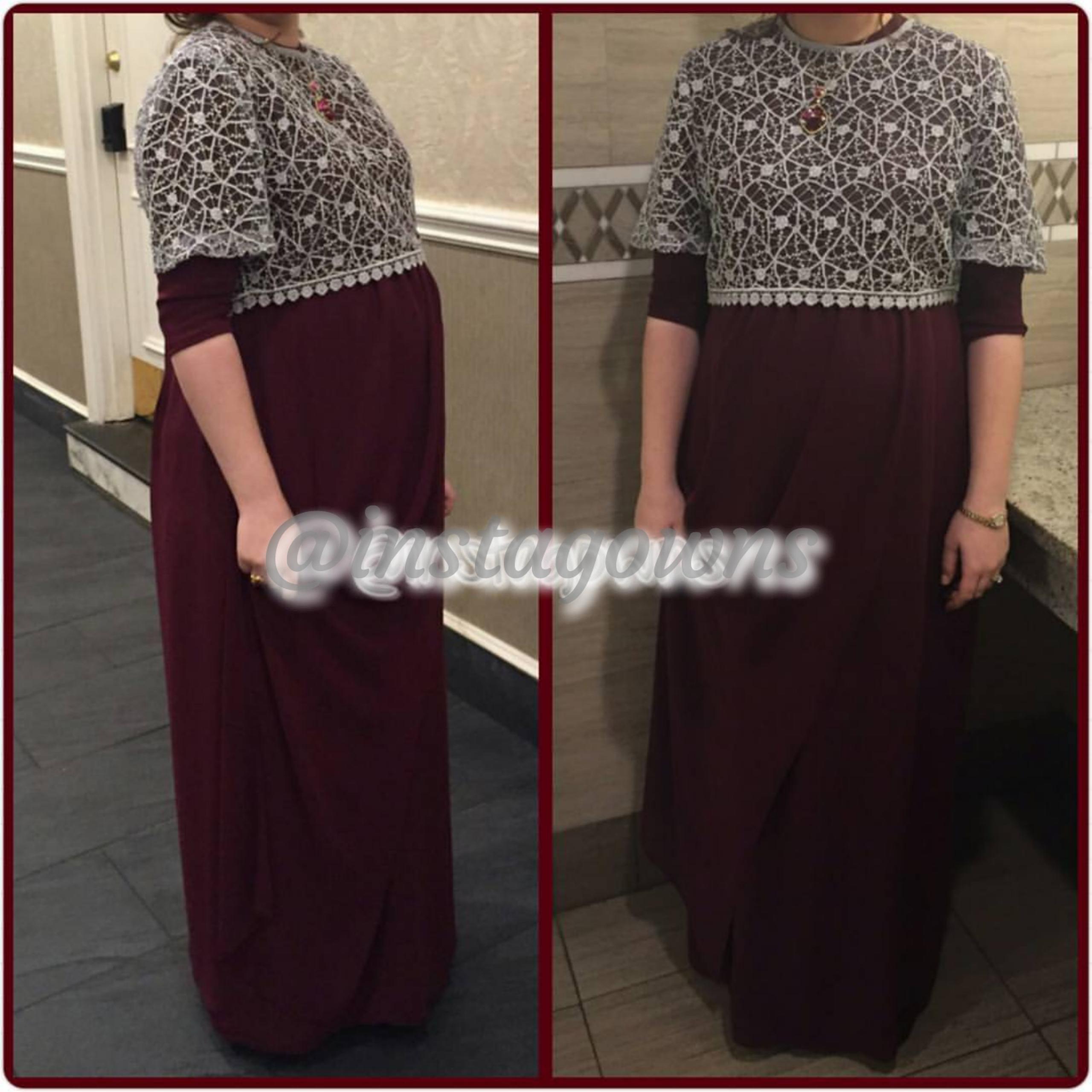 Custom 2 Piece by Hindy's Maternity Gown for Rent or Sale