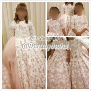 3 Stunning Pink/White Custom Girls Gowns for Sale