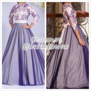 Gorgeous Exquisite Purple/Pink sparkly branches on top & the bottom is flowing Purple chiffon Gown for Rent or Sale