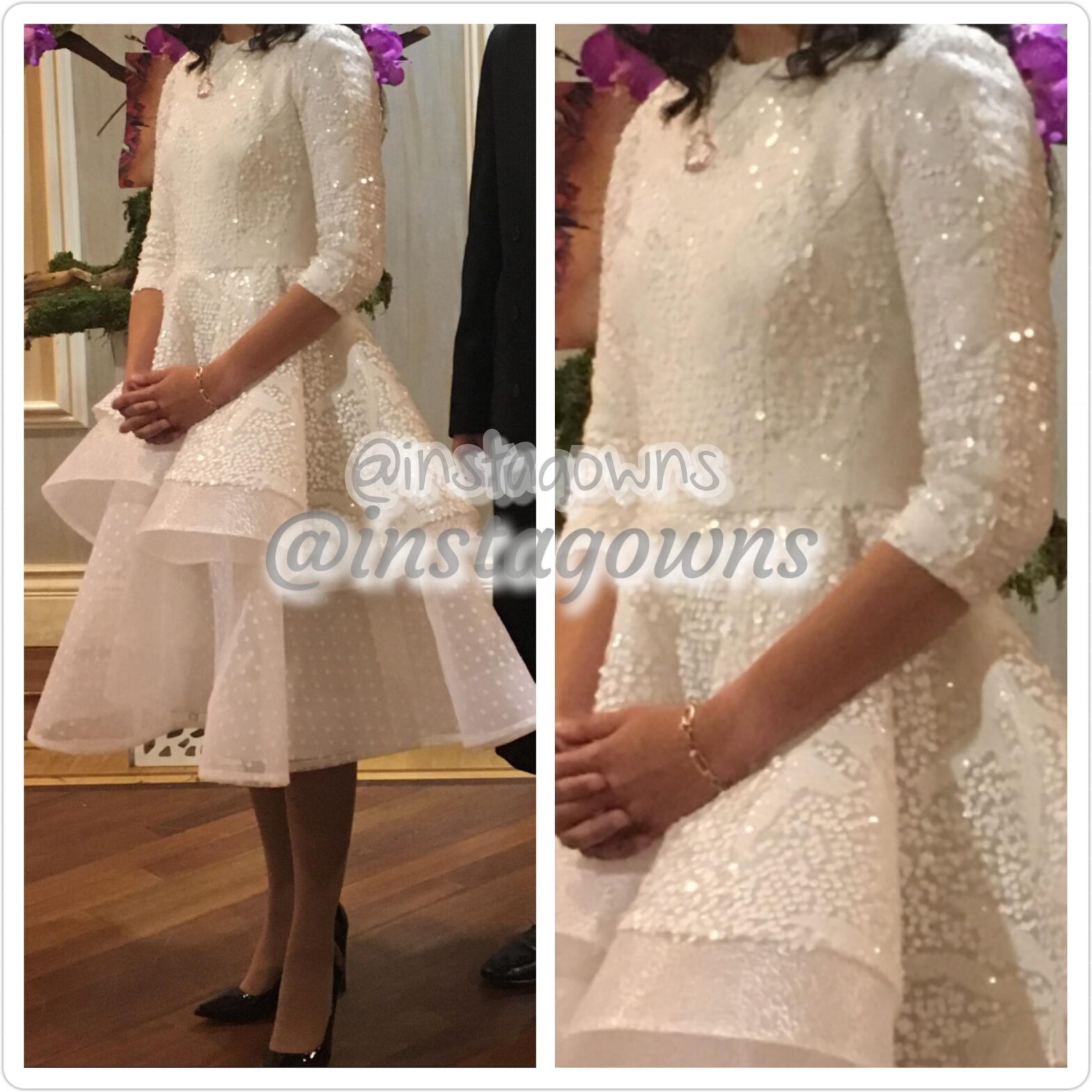 Stunning Custom made by Lilly Elegant White Dress for Sale Instagowns