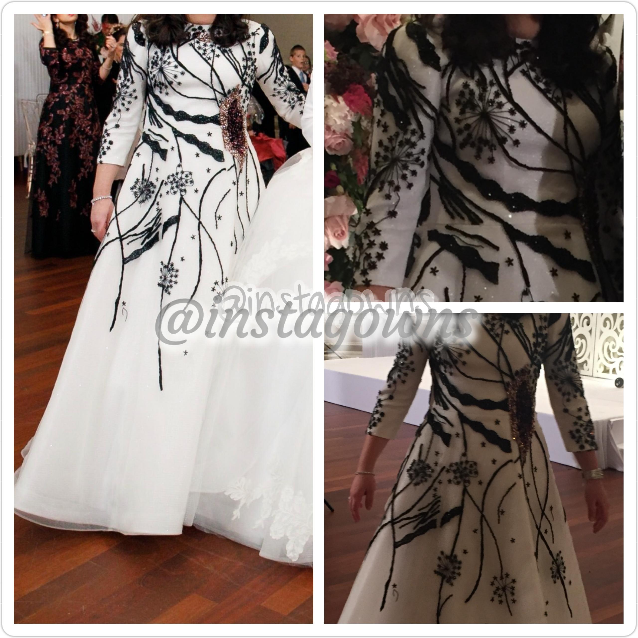 Custom White & Black Mother of the Bride Gown for Sale