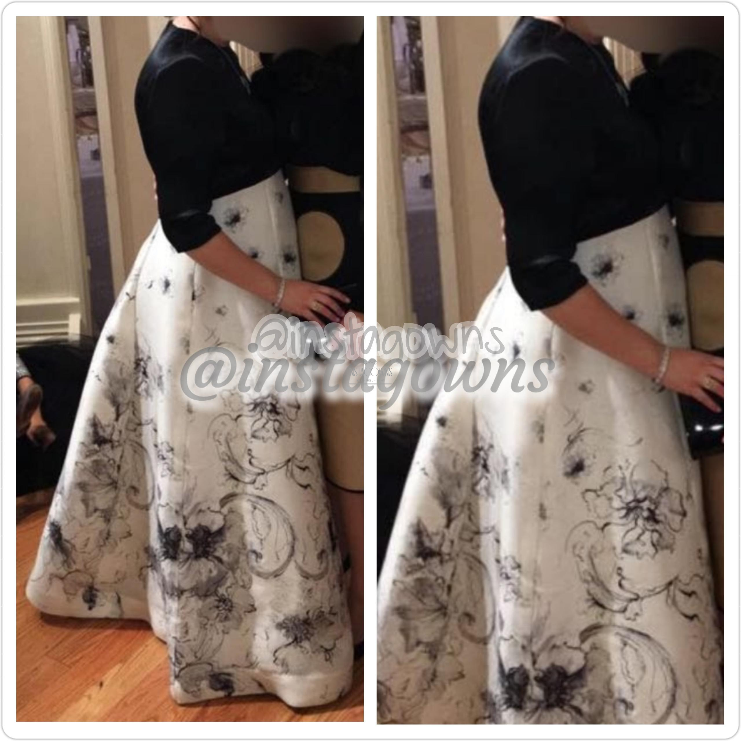 Gorgeous Custom made Black & White Maternity Gown for Sale
