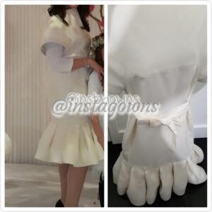 Designer Gareth Pugh White Silk & Wool Stunning Dress for Sale