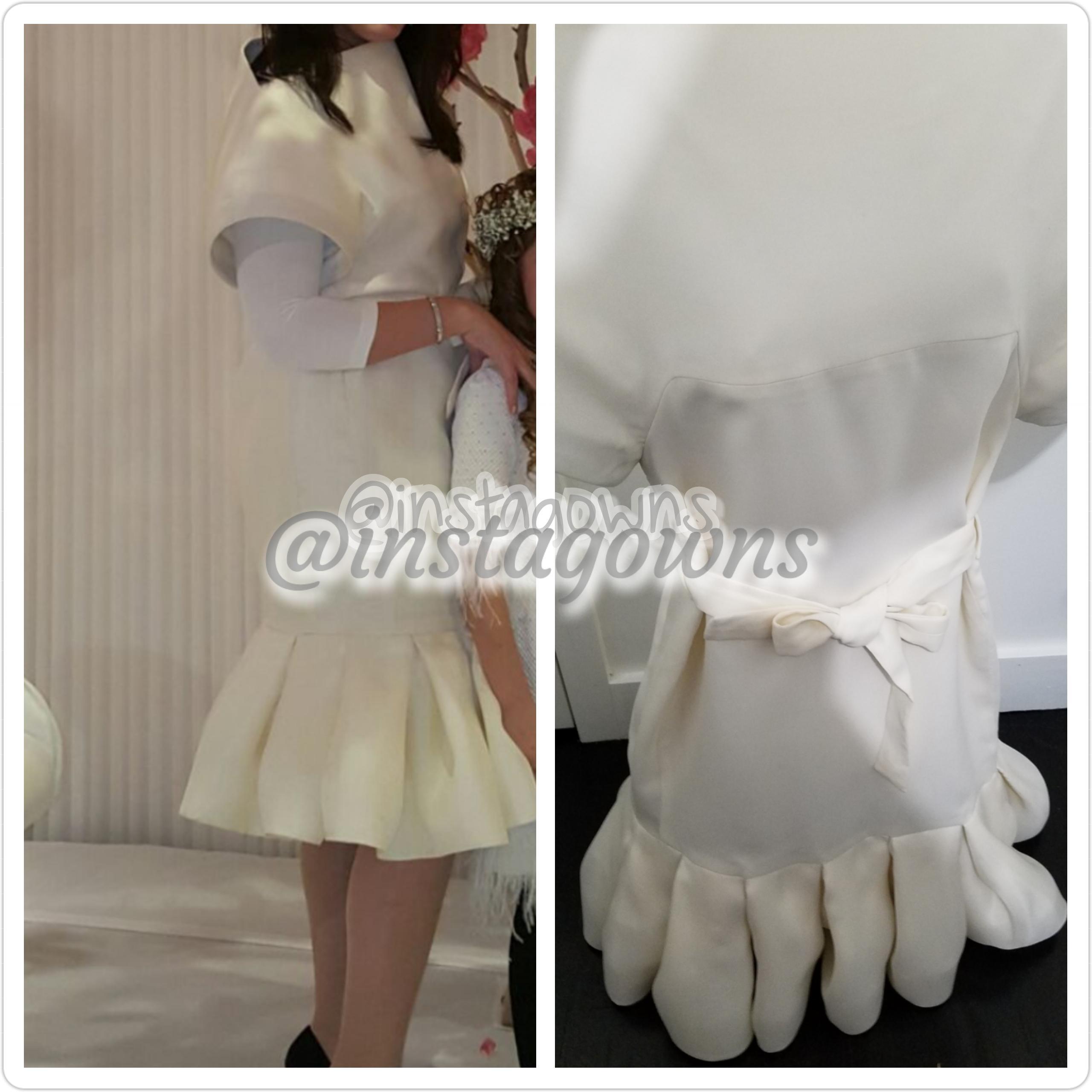 Designer Gareth Pugh White Silk & Wool Stunning Dress for Sale