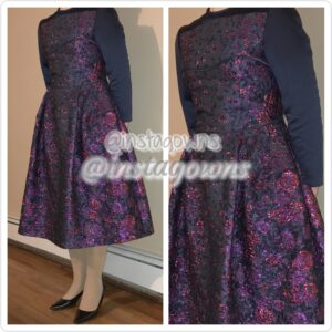 Beautiful Designer Talbot Runhof Navy Mix Very Elegant Dress for Sale