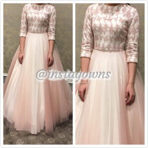 Exquisite Beautiful Tulle Pink/Light Blush Gown for Sale