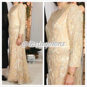 Gorgeous Beautiful Custom made Beige Mother of Bride Gown for Sale