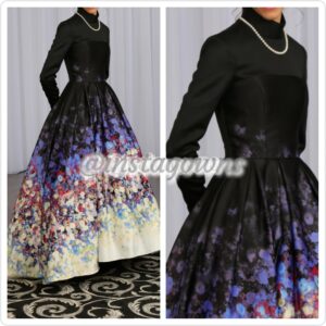 Elegant Hi-Low Black Ombre Sister of the Bride Gown for Sale