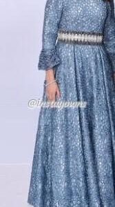 Beautiful Gorgeous Grey-Blue Miri Gown for Rent or Sale