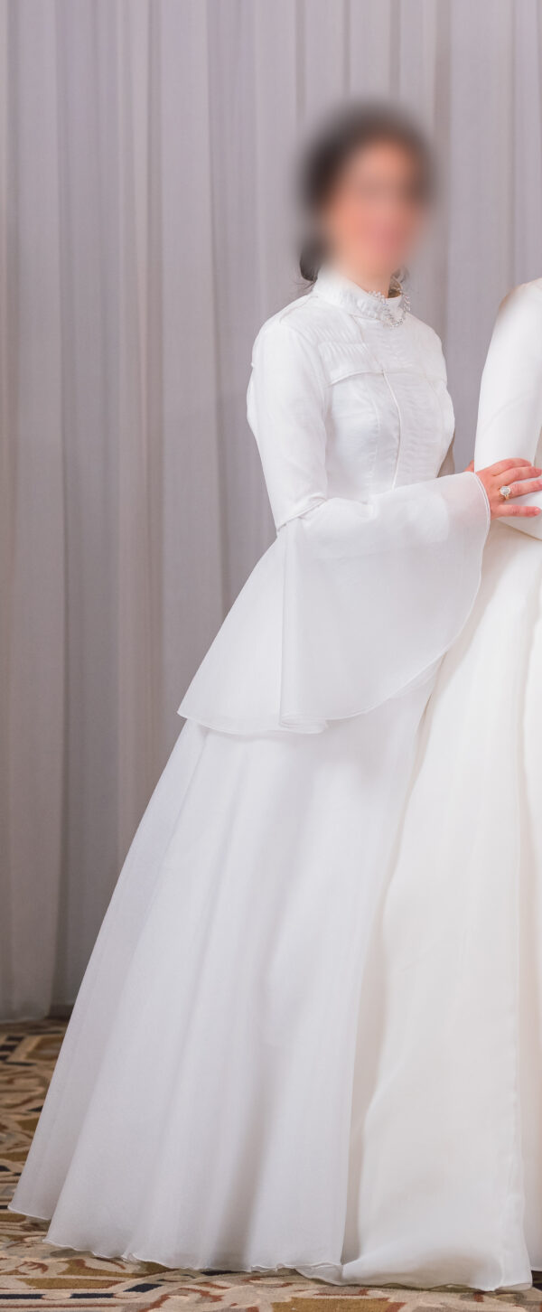 Sophisticated Winter White Mother/Sister of the bride Gown for sale