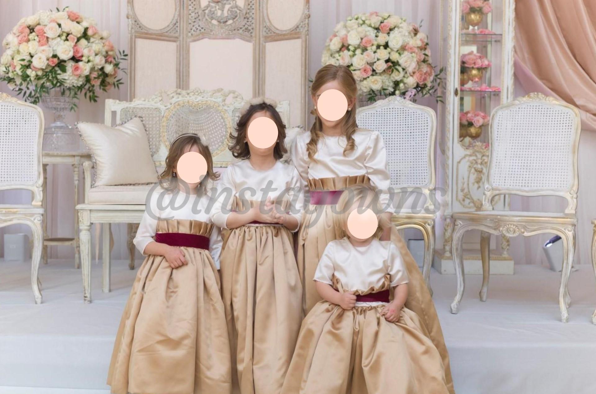 Custom made Gold Stunning Children's Gowns for Sale