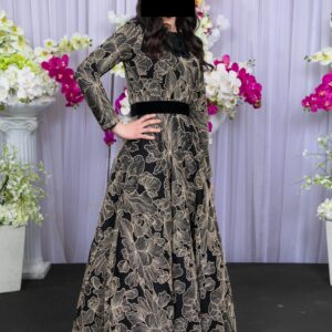 Beautiful black and gold Gown for sale
