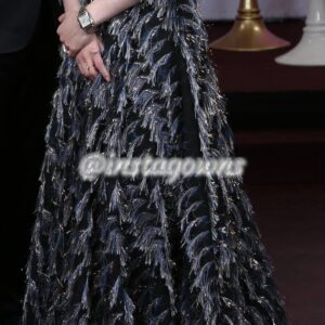 Gorgeous Exquisite Black Blue and Silver Gown for Sale