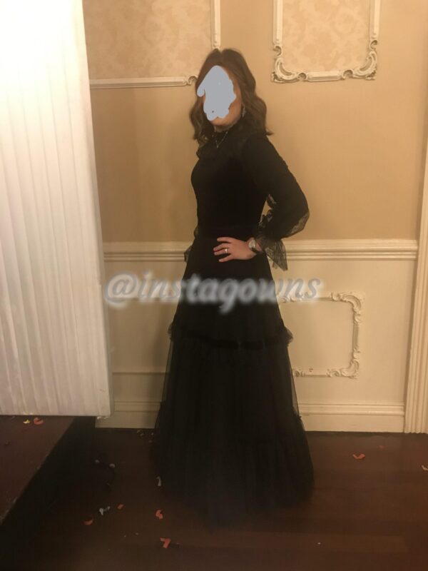 Beautiful Black Velvet Gown for Sale