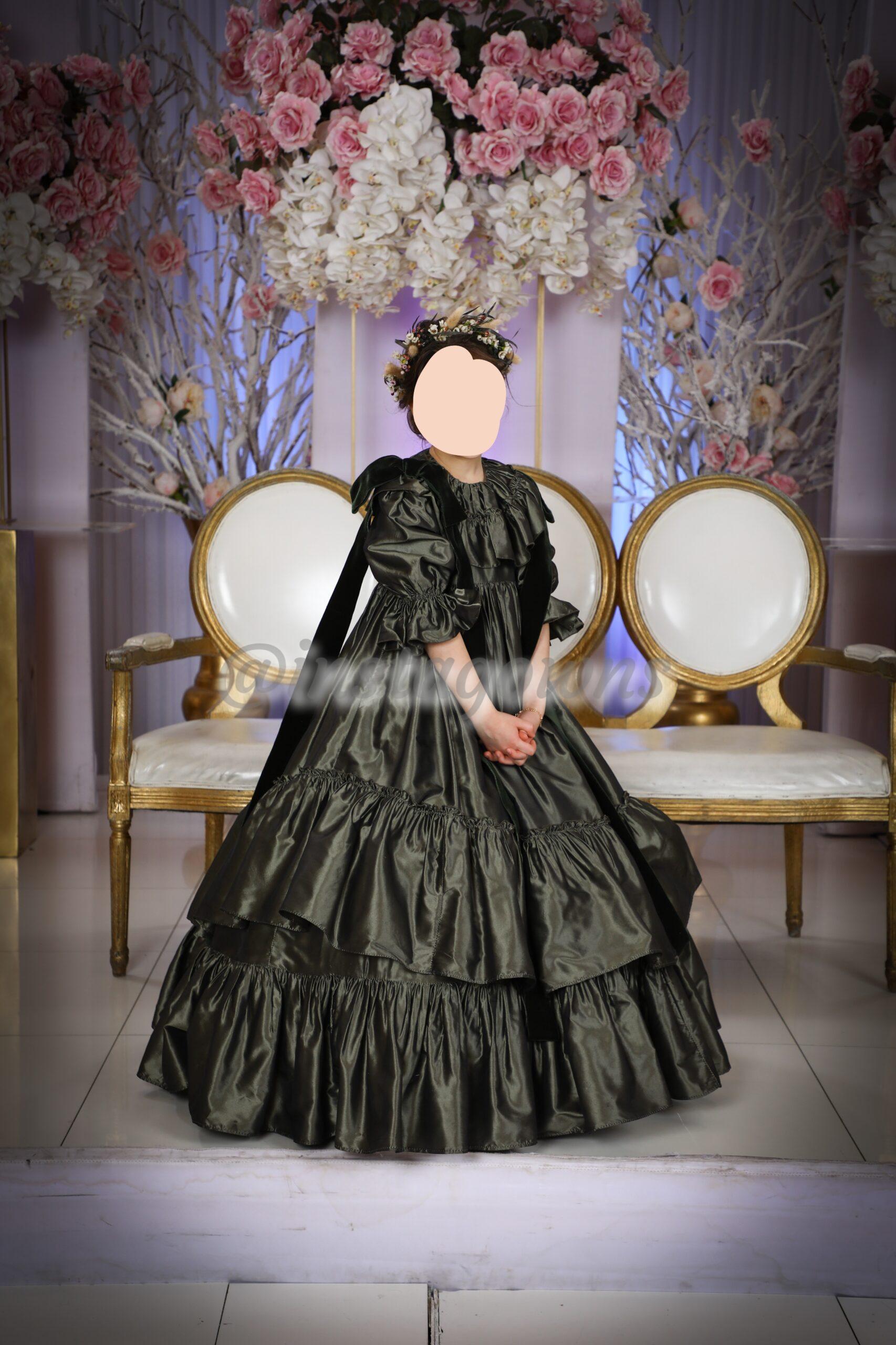 Magnificent custom made silk taffeta girls Gown for sale – Instagowns
