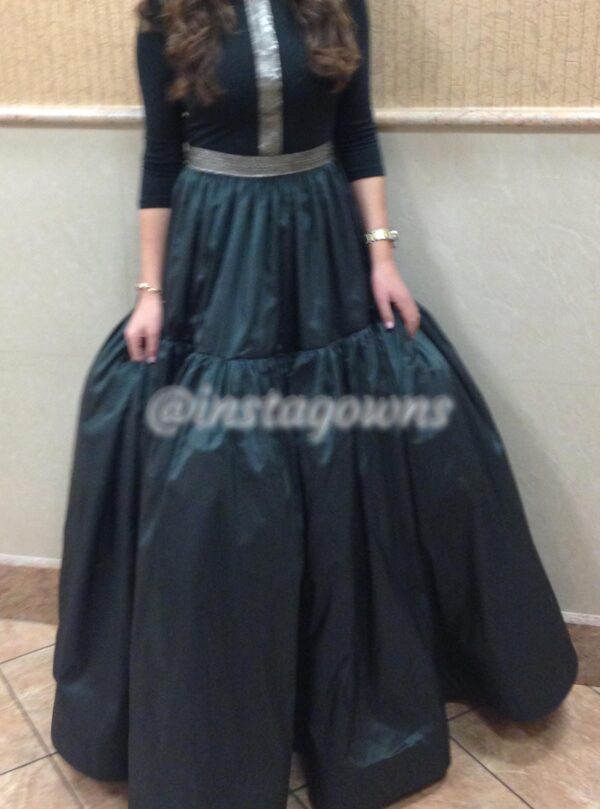 Beautiful Custom made Hunter Green Gown for sale