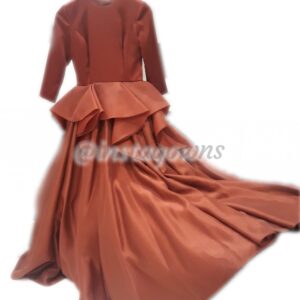 John Paul Ataker Gorgeous Burgundy/Rust Gown For Sale