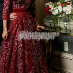 Beautiful burgundy Gown for sale
