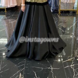 Black and Gold Sequin SOTB Gown for sale