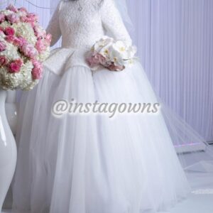 Beautiful Lace top Tulle Custom Bridal Gown