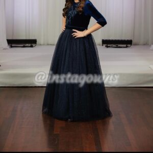Beautiful navy blue Zoe Gown for sale