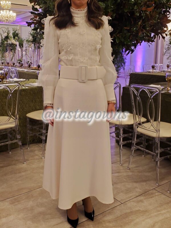 Magnificent winter white midi Dress for sale