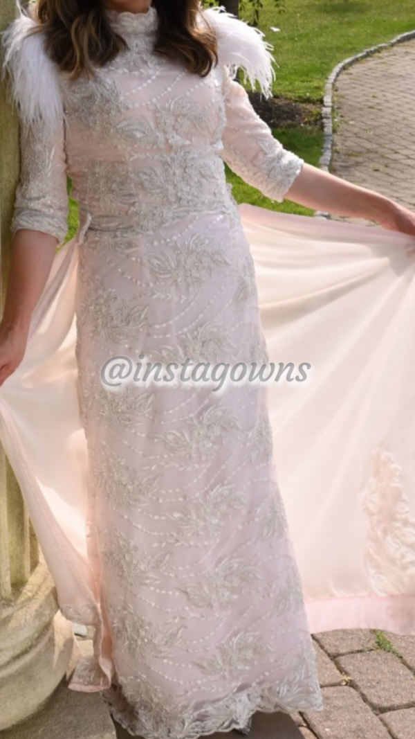 Silver Lining Custom Made Gown For Sale