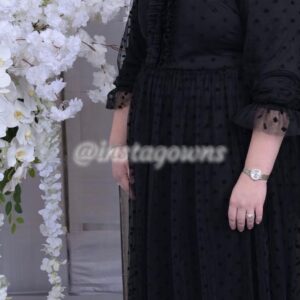 Classy custom black slenderizing Gown for sale