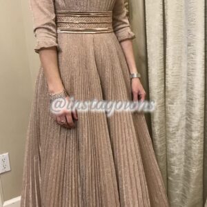 Stunning Raquel Couture Blush/Champagne Gown for Rent or Sale