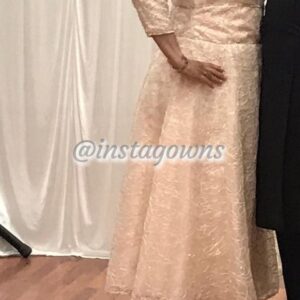 Beautiful Custom Sparkly Peach with Rhinestone Accents at Waist Cocktail Length Sister of Bride Dress for Sale