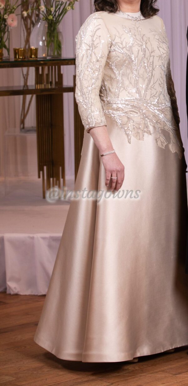 Mother of the bride beautiful champagne Gown for sale