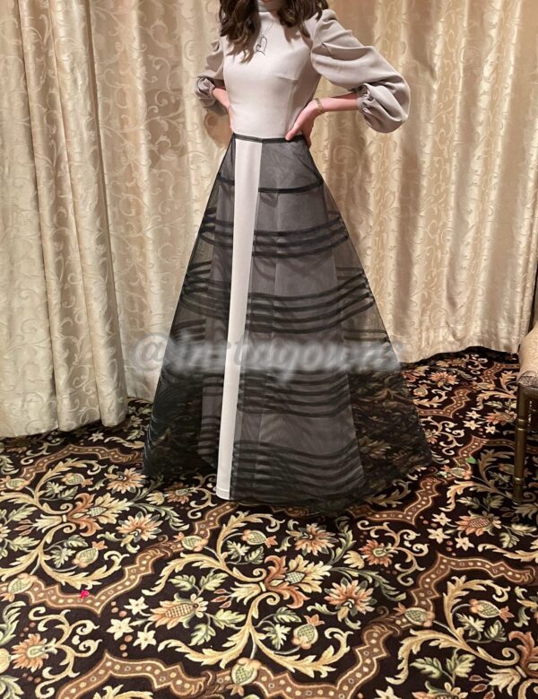 Magnificent Custom Made Taupe Gown for Sale