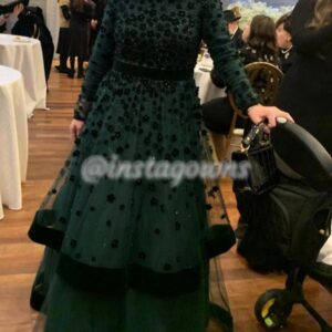 Brand New Mac Duggal Green Gown for sale