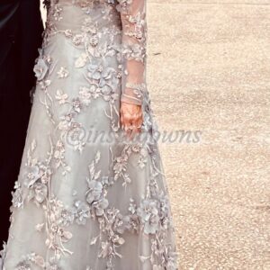 Custom Bluish silver Gown for sale
