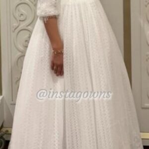 Beautiful custom white lace Gown for sale