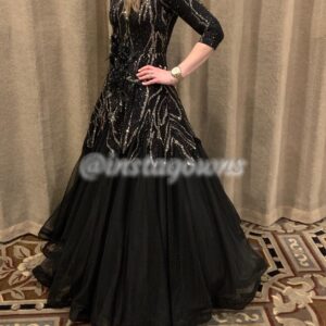 Gorgeous Exquisite black and gold Gown for sale