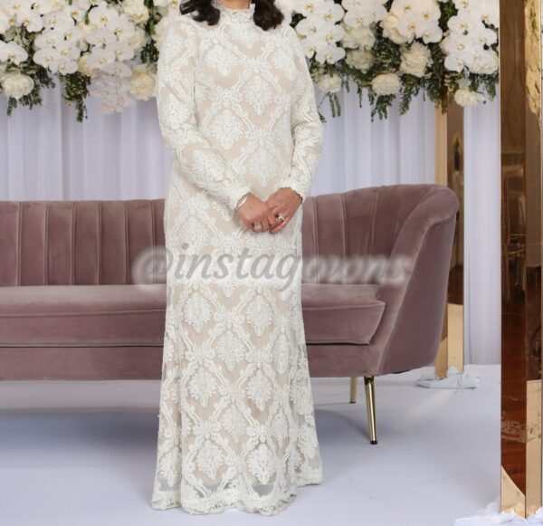 Elegant custom made beige mother of the bride Gown For sale