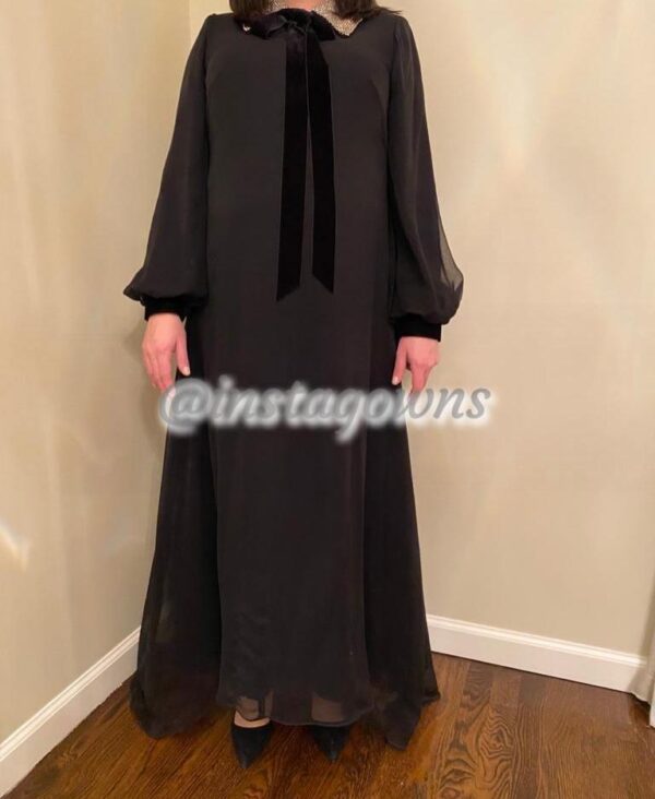 Beautiful Custom black chiffon maternity Gown for sale