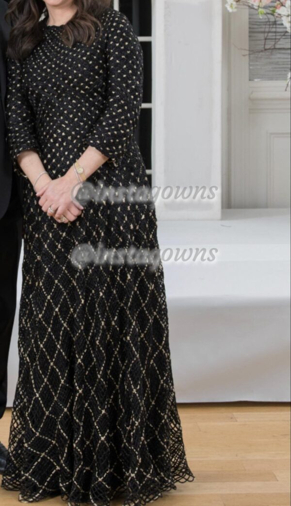 Magnificent black and gold gown for sale