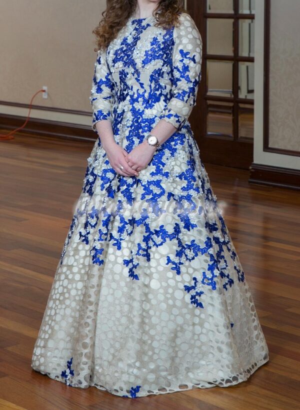 Exquisite Blue and White Gown for sale