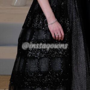 Beautiful Custom Silver/Black Gown for Sale