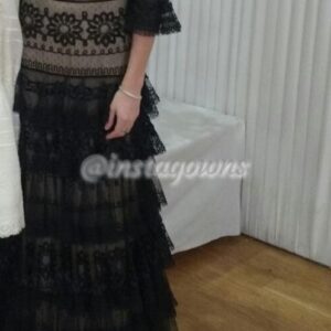 Stunning Temperley London Black with champagne lining Gown for Sale