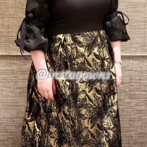 Beautiful Custom Black and Gold Gown for Sale